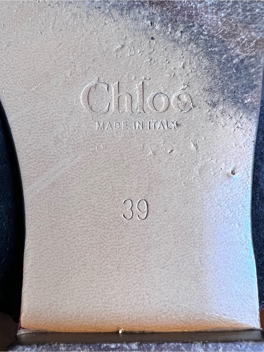 CHLOE C Slingback Sandals Sz 39 US 9 Suede Leather Black Chic Luxury Summer - Picture 10 of 16